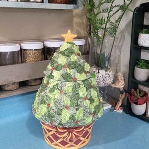 Festive Holiday Tree Cookie Jar